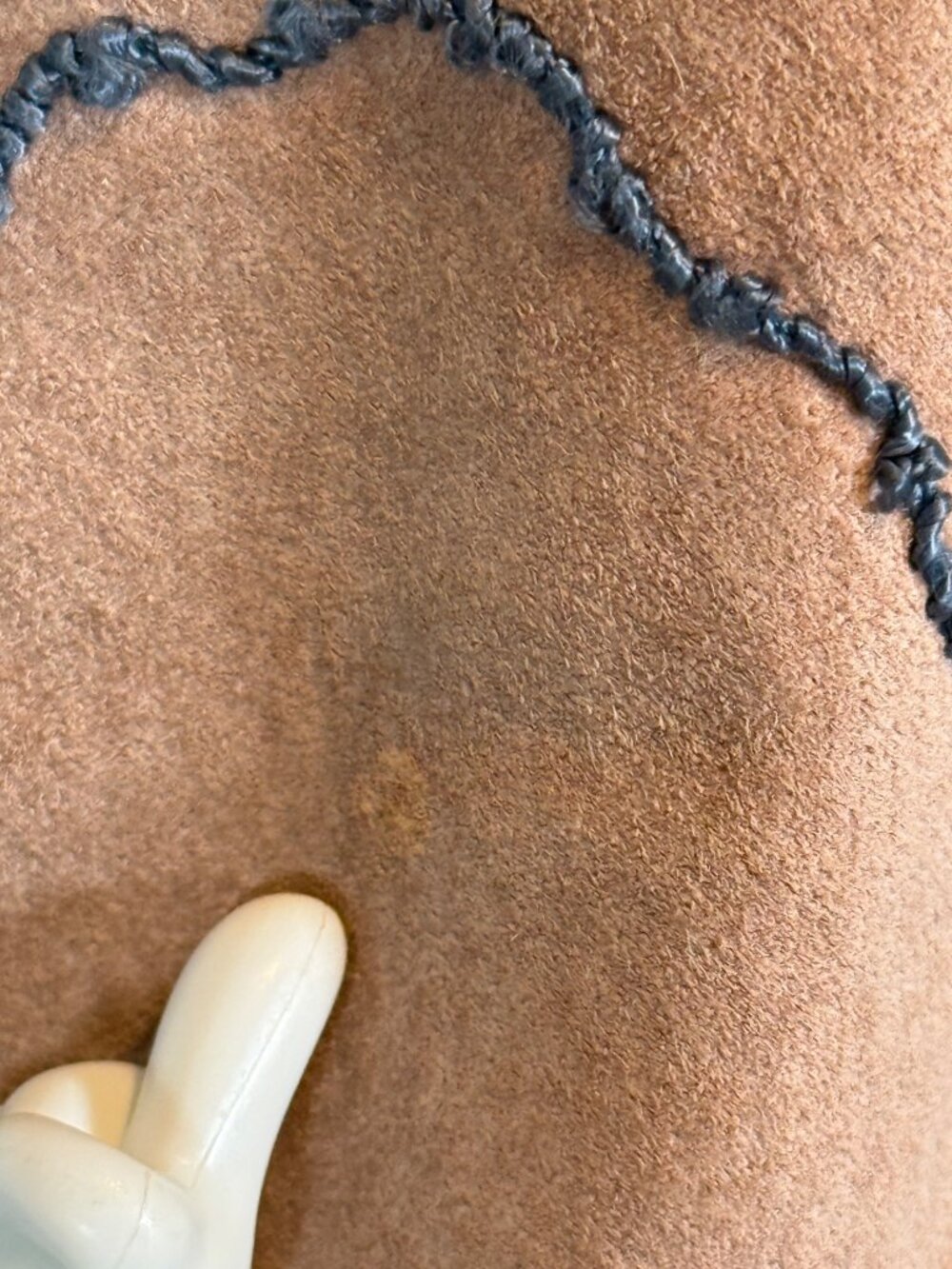 Vintage Vera Pelliccia Rabbit Fur Suede Cape Poncho Artistic Embroidery RARE - Picture 14 of 16